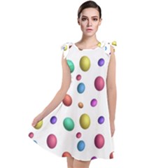 Egg Easter Texture Colorful Tie Up Tunic Dress by HermanTelo