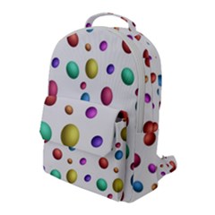 Egg Easter Texture Colorful Flap Pocket Backpack (large)