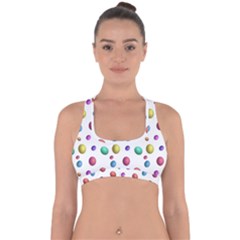 Egg Easter Texture Colorful Cross Back Hipster Bikini Top 