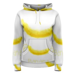 Banana Fruit Watercolor Painted Women s Pullover Hoodie