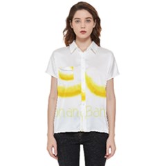 Banana Fruit Watercolor Painted Short Sleeve Pocket Shirt