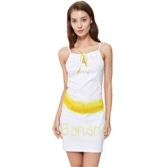 Banana Fruit Watercolor Painted Summer Tie Front Dress