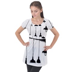 Lanterns Lamps Light Ceiling Puff Sleeve Tunic Top