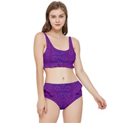 Cloister Advent Purple Frilly Bikini Set