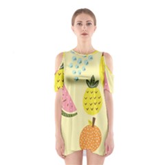 Fruit Shoulder Cutout One Piece Dress