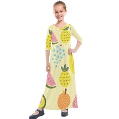 Fruit Kids  Quarter Sleeve Maxi Dress