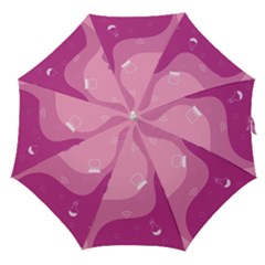 Online Woman Beauty Purple Straight Umbrellas