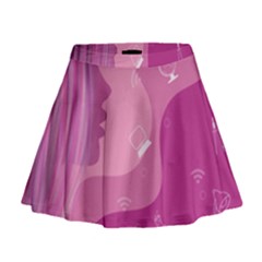 Online Woman Beauty Purple Mini Flare Skirt by Mariart