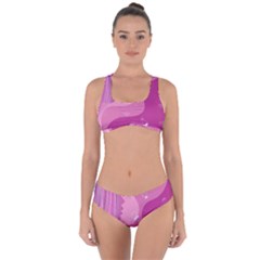 Online Woman Beauty Purple Criss Cross Bikini Set by Mariart