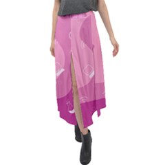 Online Woman Beauty Purple Velour Split Maxi Skirt by Mariart