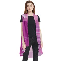 Online Woman Beauty Purple Sleeveless Chiffon Waistcoat Shirt