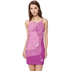 Online Woman Beauty Purple Summer Tie Front Dress