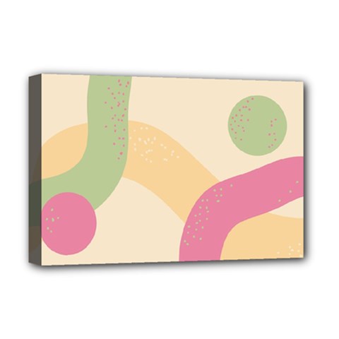 Line Pattern Dot Deluxe Canvas 18  X 12  (stretched)