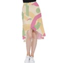 Line Pattern Dot Frill Hi Low Chiffon Skirt View1