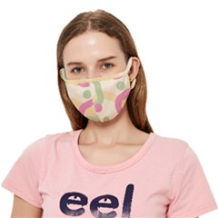 Line Pattern Dot Crease Cloth Face Mask (adult)