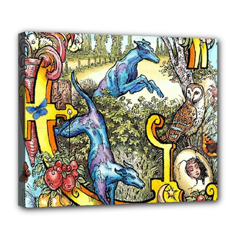 The Illustrated Alphabet - G - By Larenard Deluxe Canvas 24  X 20  (stretched) by LaRenard