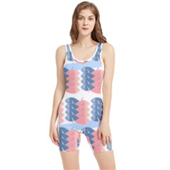 Fish Texture Rosa Blue Sea Women s Wrestling Singlet