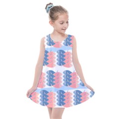 Fish Texture Rosa Blue Sea Kids  Summer Dress