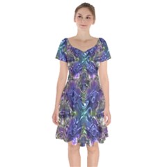 Metallizer Factory Glass Short Sleeve Bardot Dress