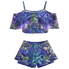 Metallizer Factory Glass Kids  Off Shoulder Skirt Bikini by Mariart