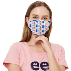 Illustrations Of Fish Texture Modulate Sea Pattern Fitted Cloth Face Mask (adult)