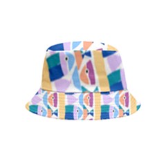 Illustrations Of Fish Texture Modulate Sea Pattern Inside Out Bucket Hat (kids)