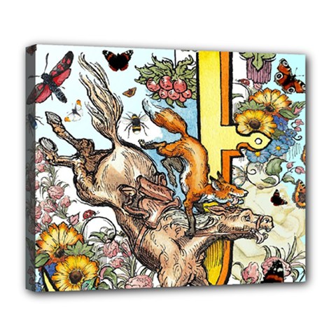 The Illustrated Alphabet - J - By Larenard Deluxe Canvas 24  X 20  (stretched) by LaRenard