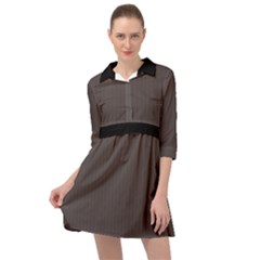 Ash Grey - Mini Skater Shirt Dress by FashionLane