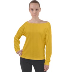 Aspen Gold - Off Shoulder Long Sleeve Velour Top by FashionLane