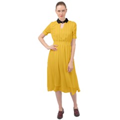 Aspen Gold - Keyhole Neckline Chiffon Dress by FashionLane