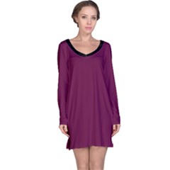 Boysenberry Purple - Long Sleeve Nightdress by FashionLane