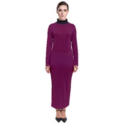 Boysenberry Purple - Turtleneck Maxi Dress by FashionLane