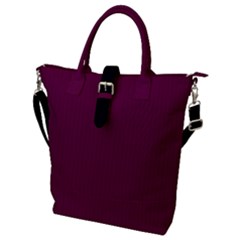 Boysenberry Purple - Buckle Top Tote Bag by FashionLane