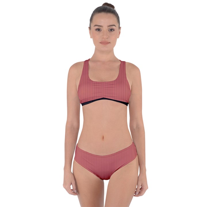 Blush Red - Criss Cross Bikini Set