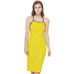 Bumblebee Yellow - Bodycon Cross Back Summer Dress by FashionLane