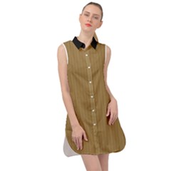 Bronze Mist - Sleeveless Shirt Dress by FashionLane