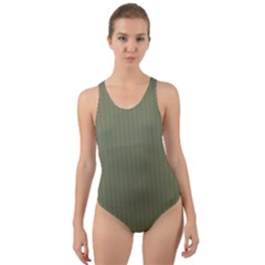 Calliste Green - Cut-out Back One Piece Swimsuit