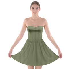 Calliste Green - Strapless Bra Top Dress by FashionLane