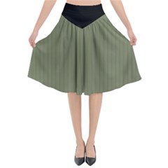 Calliste Green - Flared Midi Skirt