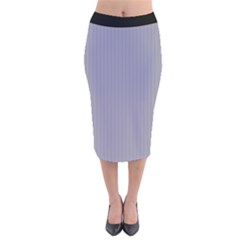 Coin Grey - Velvet Midi Pencil Skirt by FashionLane