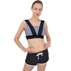 Coin Grey - V-back Sports Bra by FashionLane