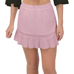 Baby Pink - Fishtail Mini Chiffon Skirt by FashionLane