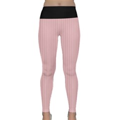 Baby Pink - Lightweight Velour Classic Yoga Leggings by FashionLane