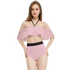 Baby Pink - Halter Flowy Bikini Set  by FashionLane
