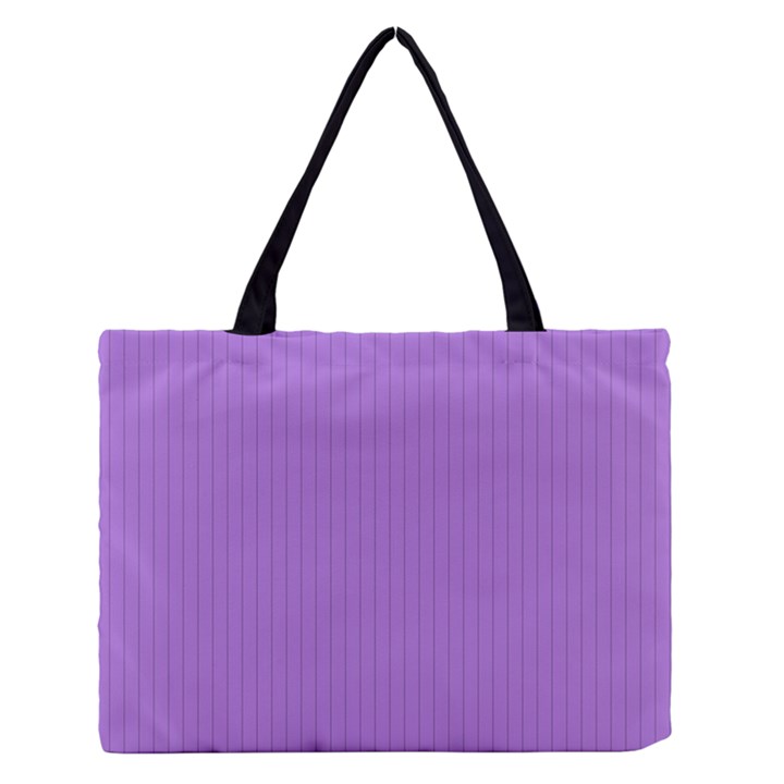 Floral Purple - Zipper Medium Tote Bag