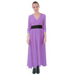 Floral Purple - Button Up Maxi Dress by FashionLane