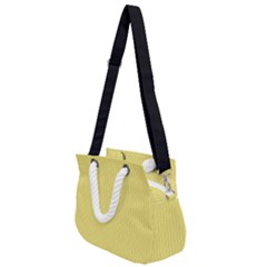 Harvest Gold - Rope Handles Shoulder Strap Bag by FashionLane