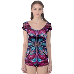 Fractal Flower Boyleg Leotard 