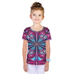 Fractal Flower Kids  One Piece Tee