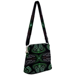 Fractal Illusion Zipper Messenger Bag by Sparkle